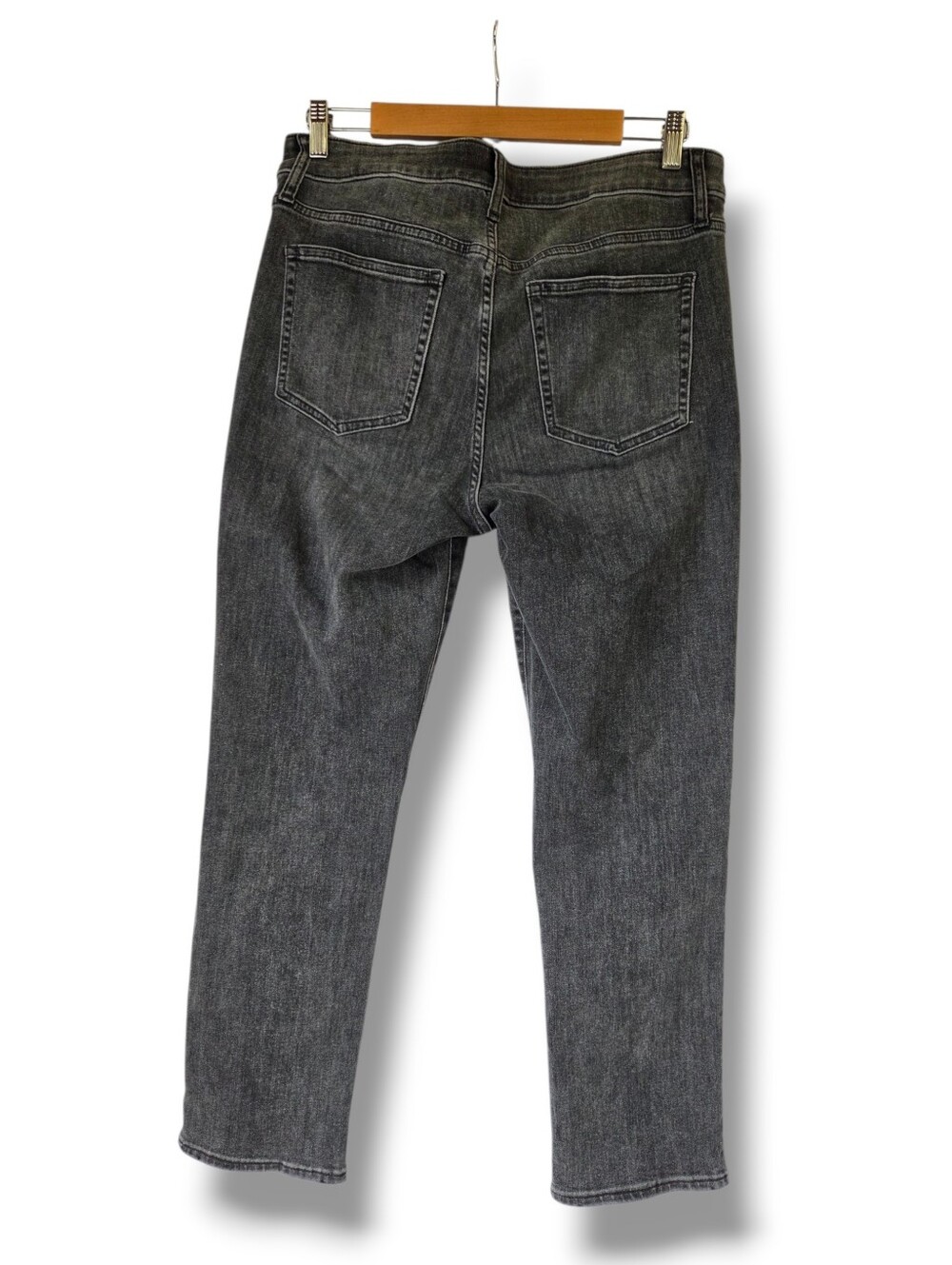 Gap Faded Black Classic Straight High Rise Denim Jeans Size 31/ 12S - Picture 2 of 8